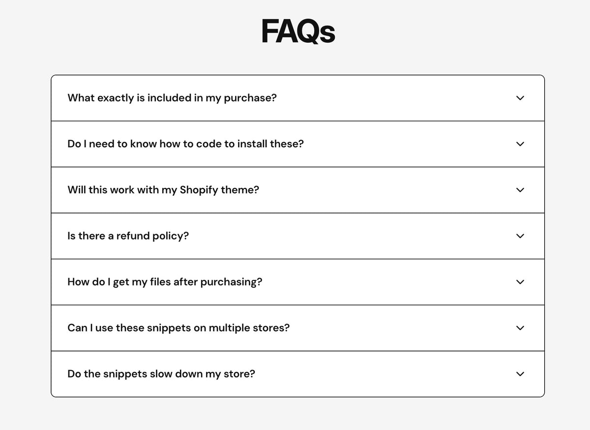 FAQ Section