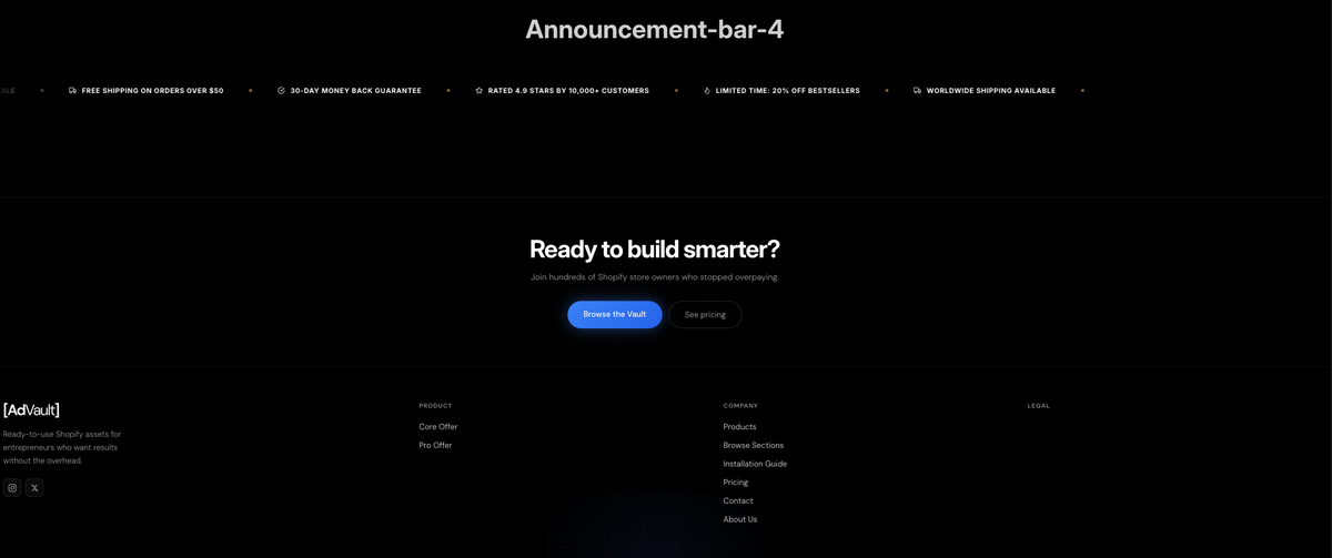 Announcement Bar